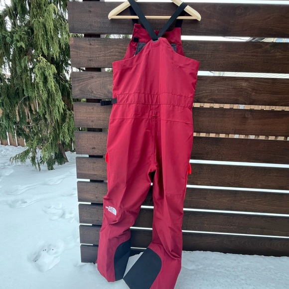 The North Face Burgundy and Red Ski Bib - Picture 3 of 6